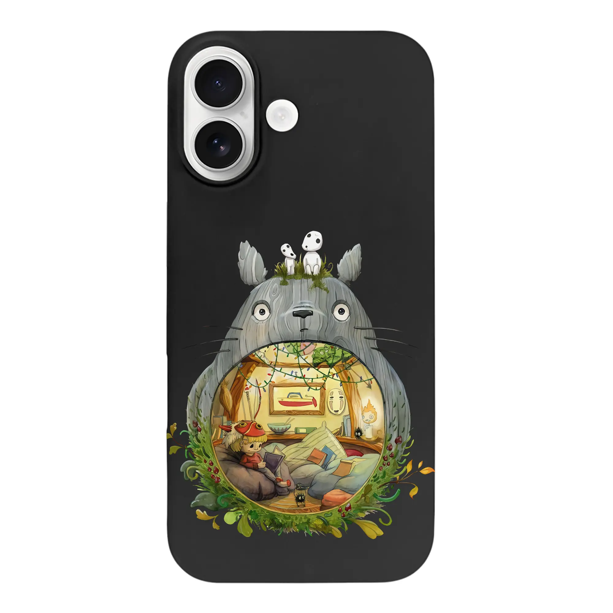 となりのトトロ グッズ トトロ - iPhone 17 シリーズ シリコンケース 薄型 耐衝撃 指紋防止 ソフトタッチカバー 精密フィット 傷防止 保護ケース iPhone 17/17 Air/17 Pro/17 Pro Max 対応